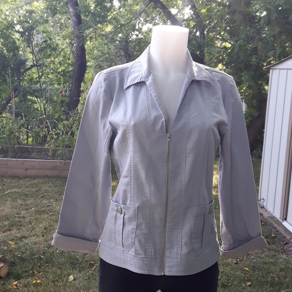 Size 4 tribal quarter sleeve Spring Summer Blazer zip-up jacket - Picture 2 of 10